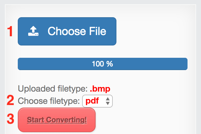 How to convert BMP files online to PDF